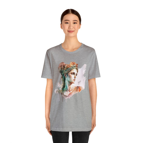 Greecian Goddess in Watercolor - Short Sleeve Tee